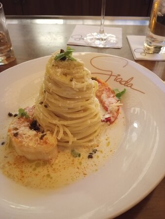 Giada signature dishes Lemon Spaghetti
Lobster Ravioli
Bacon Wrapped Dates